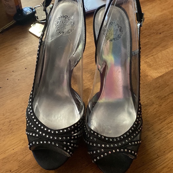 Black with rhinestones heels - Picture 4 of 4